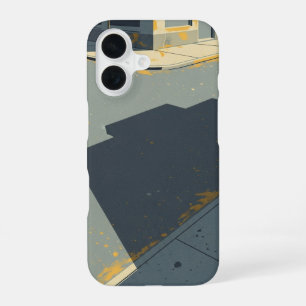 Coque iPhone 16 Forme d'ombre de coin rétro