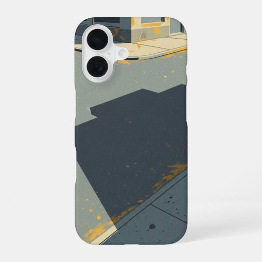 Coque iPhone 16 Forme d'ombre de coin rétro (Verso)