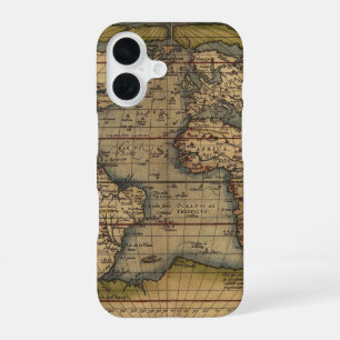 Coque iPhone 16 Forme d'ortelius de la carte du monde