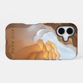 Coque iPhone 16 Formes Abstraites de grès (Verso Horizontal)