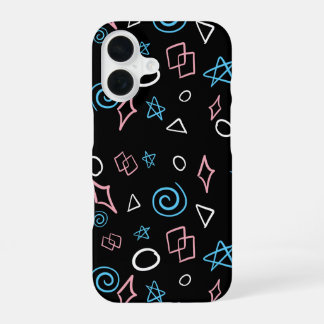 Coque iPhone 16 Formes de couleurs transgenres