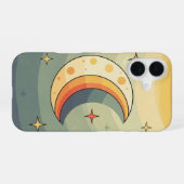 Coque iPhone 16 Formes de lune vintage (Verso Horizontal)
