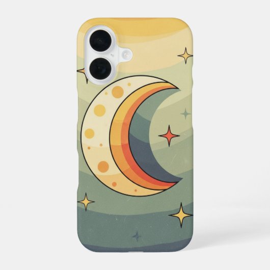 Coque iPhone 16 Formes de lune vintage (Verso)