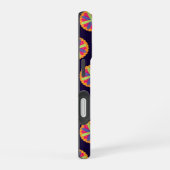 Coque iPhone 16 Formes florales orange vibrant (Côté droit)