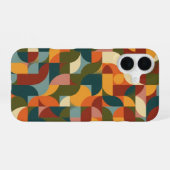 Coque iPhone 16 Formes géométriques entrelacées vintage (Verso Horizontal)