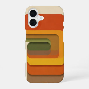Coque iPhone 16 Formes géométriques superposées rétro