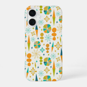 Coque iPhone 16 Formes Rétro Fun de l'Ère Atomique Éclatement Mili