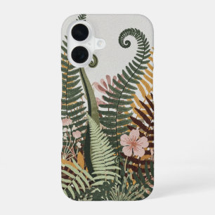 Coque iPhone 16 Fougères botaniques vintage