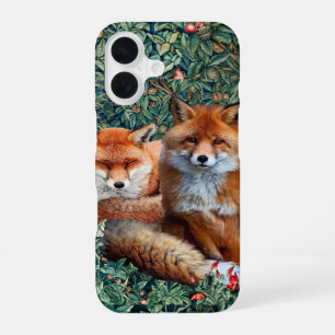 COQUE iPhone 16 FOXES ROUGES PARMI LA VERDURE, LE FOLIAGE ET LES F