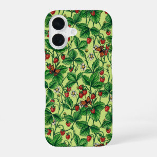 Coque iPhone 16 Fraises des bois sur melon miel