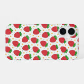 Coque iPhone 16 Fraises mignonnes et étoiles (Verso Horizontal)