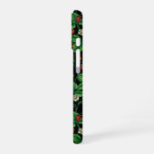 Coque iPhone 16 Fraises sauvages sur le noir (Côté gauche)