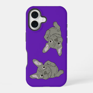 Coque iPhone 16 Frenchie Gris