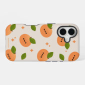 Coque iPhone 16 Fruit d'agrumes orange (Verso Horizontal)