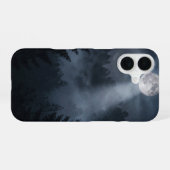 Coque iPhone 16 Full Moon Over Misty Forest Dark Case (Verso Horizontal)