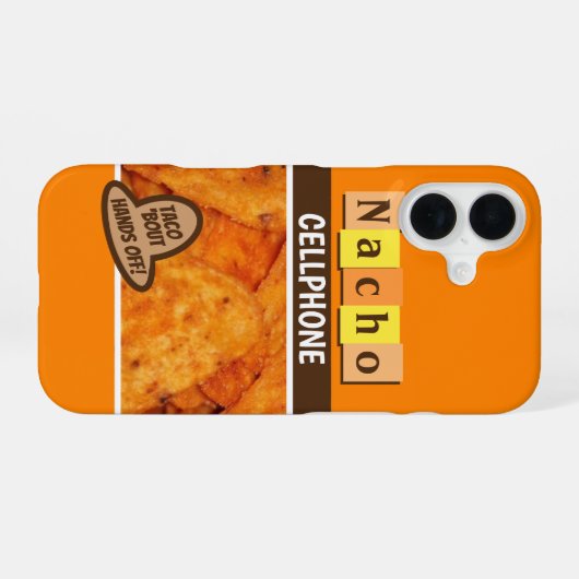 Coque iPhone 16 Funny Retro Nacho (Verso Horizontal)