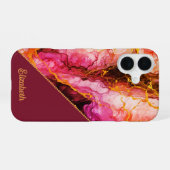 Coque iPhone 16 Fusion d'encre vive (Verso Horizontal)