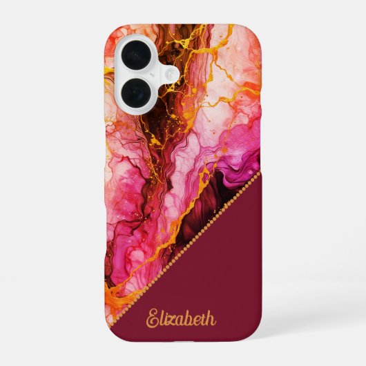 Coque iPhone 16 Fusion d'encre vive (Verso)