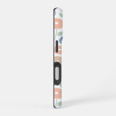 Coque iPhone 16 Fuzzy Flower Rpt Pattern Pastels on White (Côté droit)