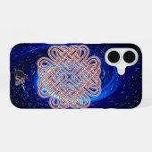 Coque iPhone 16 Galactic celtic love knot (Verso Horizontal)