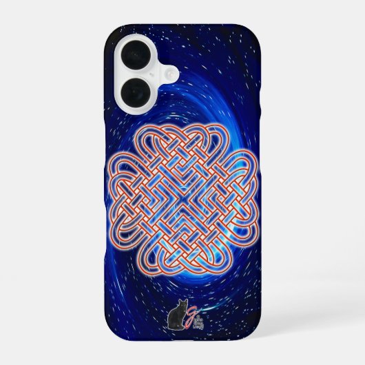 Coque iPhone 16 Galactic celtic love knot (Verso)