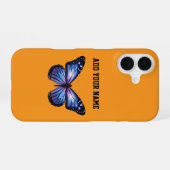 Coque iPhone 16 Galaxie papillon personnalisée Nébuleuse cosmique (Verso Horizontal)