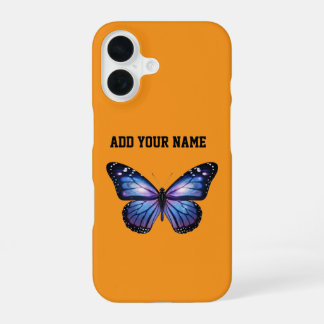 Coque iPhone 16 Galaxie papillon personnalisée Nébuleuse cosmique