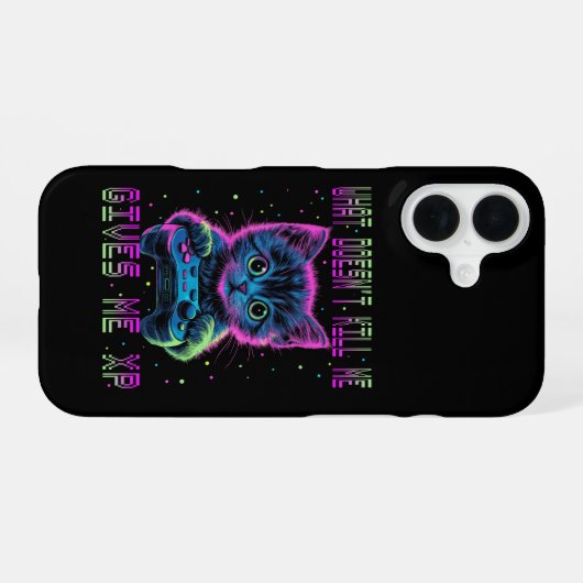 Coque iPhone 16 Gamer Cat XP (Verso Horizontal)