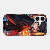Coque iPhone 16 Garçon Vampire Mignon (Verso Horizontal)