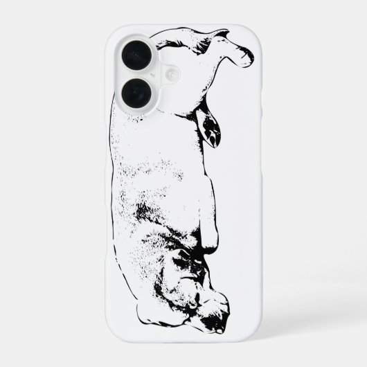 Coque iPhone 16 Garde calme, format poche (Verso)