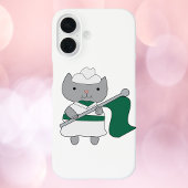 Coque iPhone 16 Garde couleur chat vert blanc