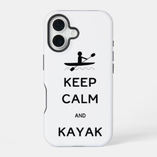 Coque iPhone 16 Gardez votre calme et faites du kayak