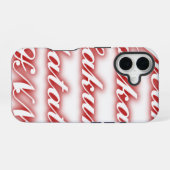 Coque iPhone 16 Gâteaux secs rouges Vodka Hakuna Matata DRÔLE. (Verso Horizontal)