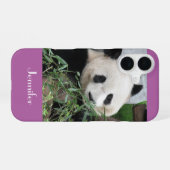 Coque iPhone 16 Géant Panda Mignon, Orchidée, Violet, Nom, (Verso Horizontal)