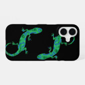 Coque iPhone 16 Gecko vert (Verso Horizontal)