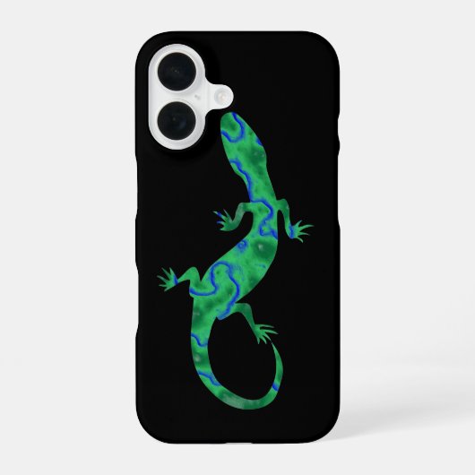 Coque iPhone 16 Gecko vert (Verso)