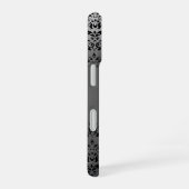 Coque iPhone 16 GEMME MONOGRAMME DAMASK Jaune cristal blanc (Côté droit)