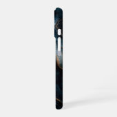 Coque iPhone 16 Géode d'Agate avec or et marbre bleu marine (Côté gauche)
