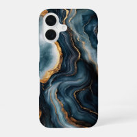 Géode d'Agate avec or et marbre bleu marine
