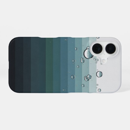 Coque iPhone 16 Geometric Marine Bubbles (Verso Horizontal)