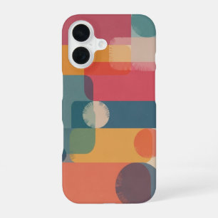 Coque iPhone 16 Géométrie superposée vintage