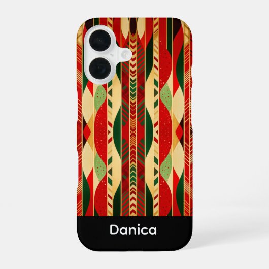 Coque iPhone 16 Géométrique aux couleurs du désert (Verso)