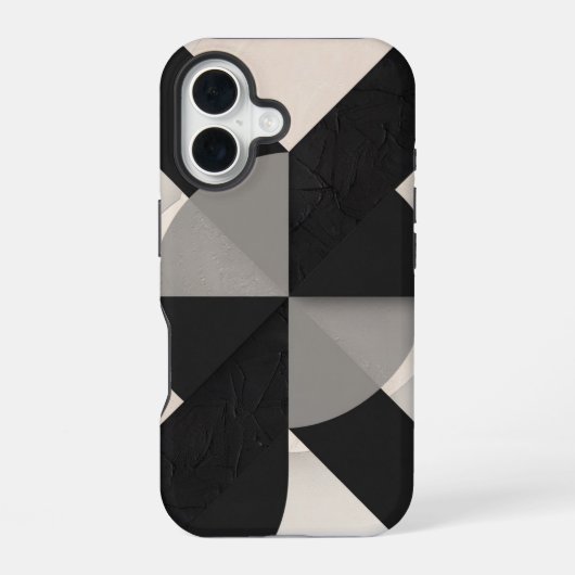 Coque iPhone 16 Géométrique Minimaliste Moderne (Verso)