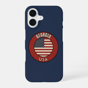 Coque iPhone 16 Géorgie États-Unis d'Amérique
