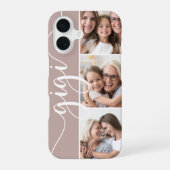 Coque iPhone 16 Gigi Script Grand-mère Collage photo (Verso)