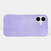 Coque iPhone 16 gingham violet (Verso Horizontal)
