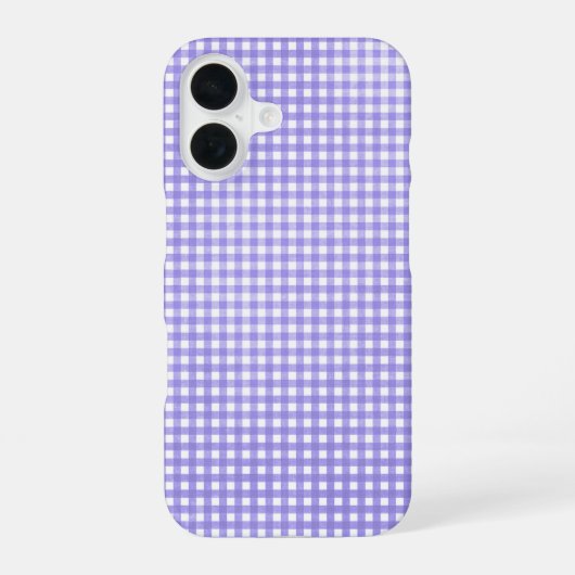 Coque iPhone 16 gingham violet (Verso)
