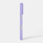 Coque iPhone 16 gingham violet (Côté droit)