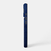 Coque iPhone 16 Girafe Géométrique Chrome Argent Python Bleu iPhon (Côté gauche)