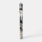Coque iPhone 16 Glam aux flocons dorés de minuit (Côté gauche)
